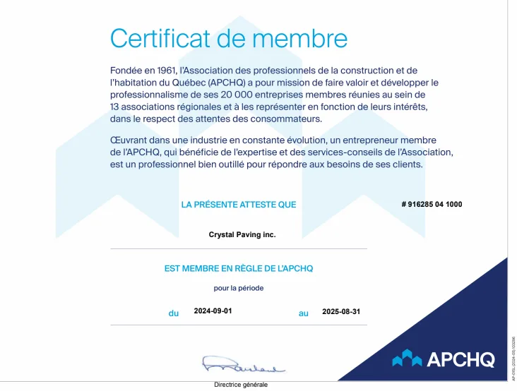 APCHQ · 2024–2025